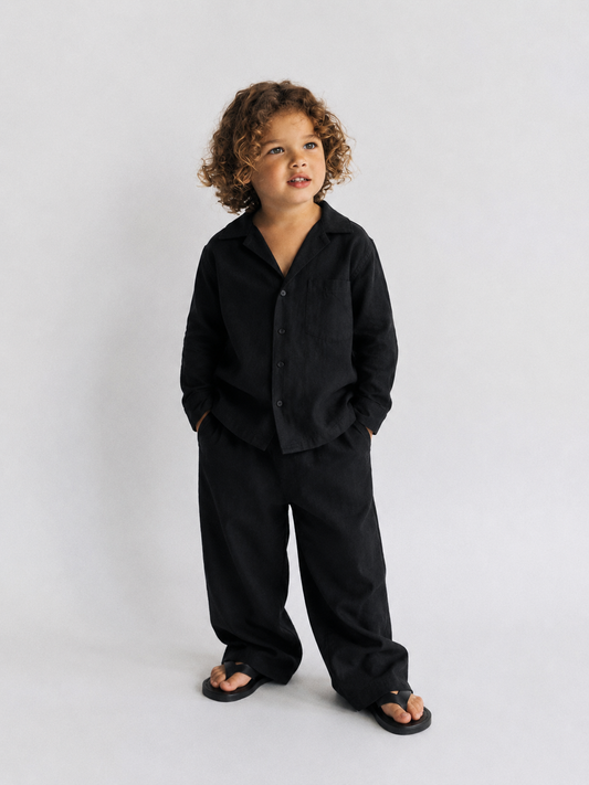 Black Linen Set