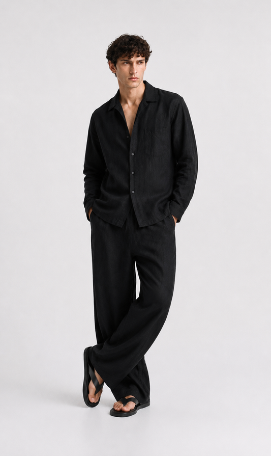 Black Linen Set