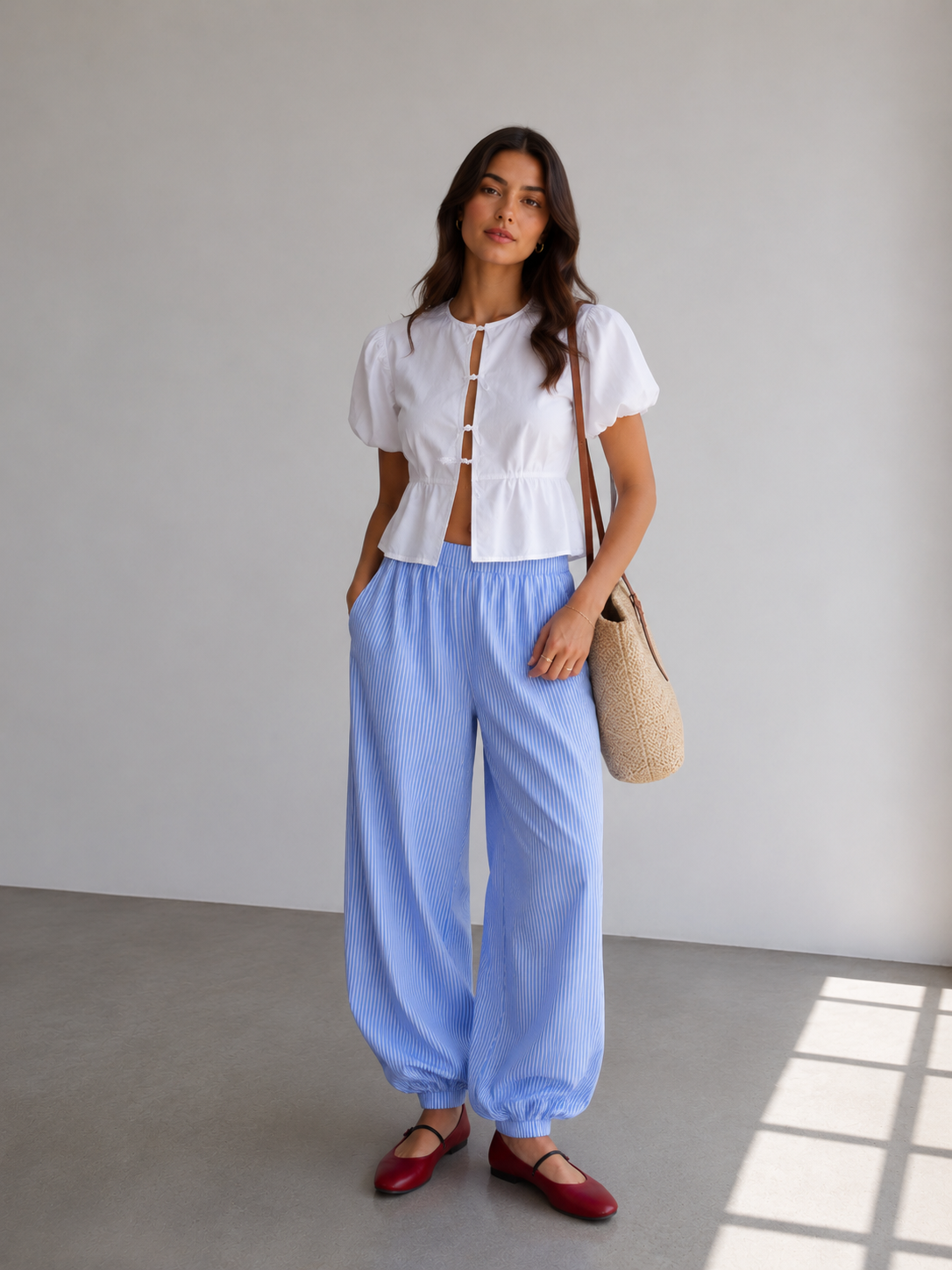 Blue Balloon Pants