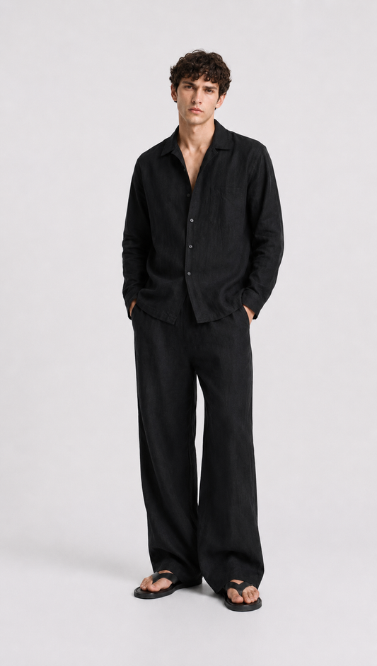Black Linen Set
