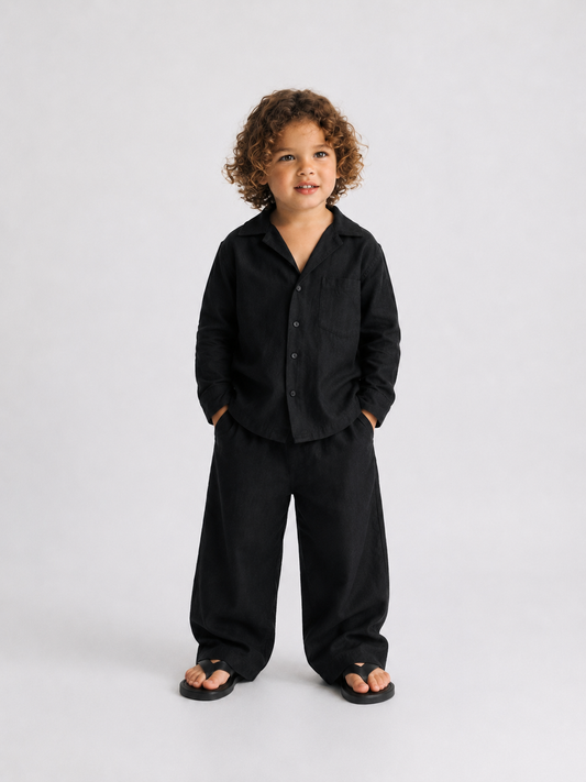 Black Linen Set